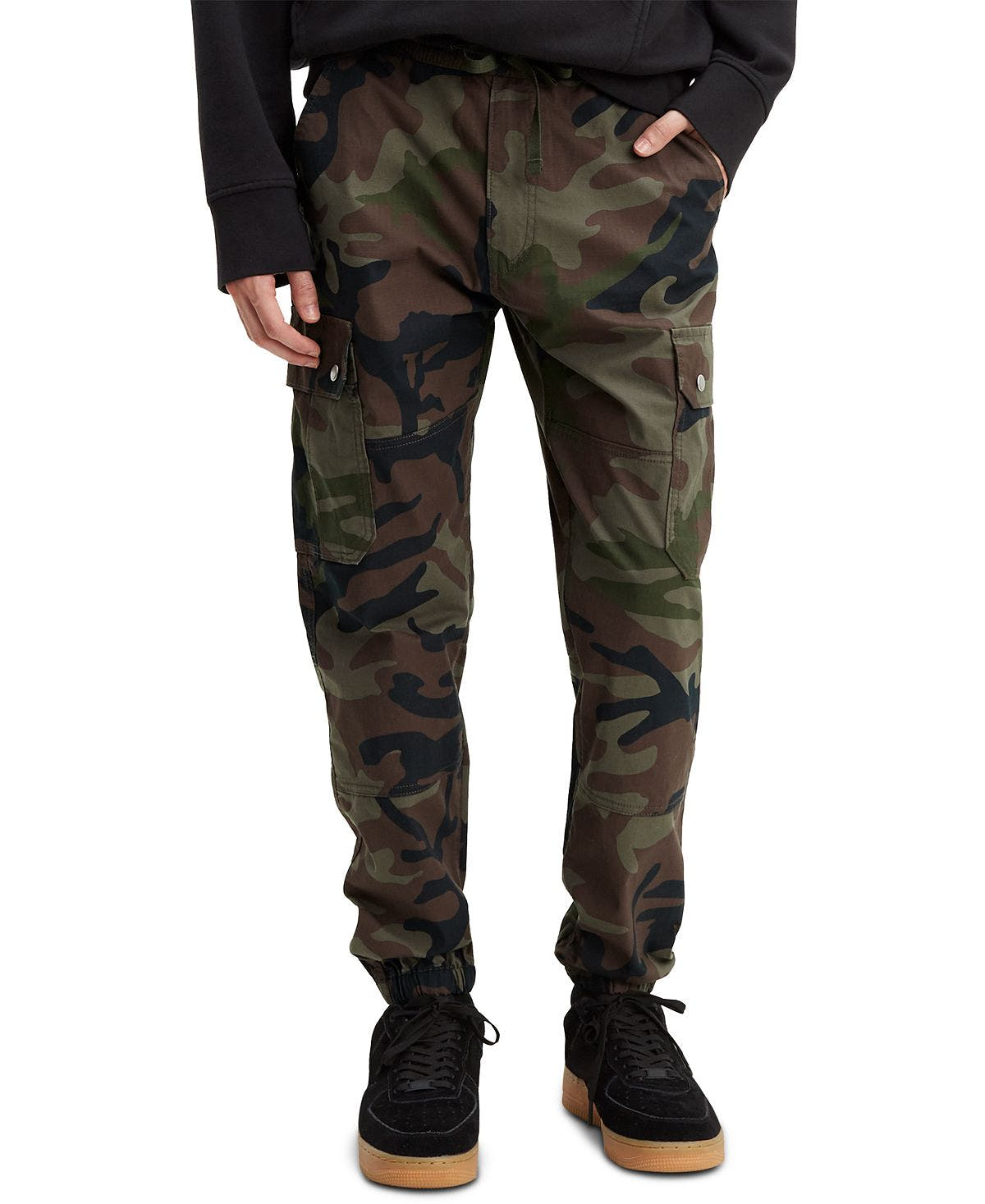 Levi's Aviator Regular-fit Stretch Ripstop Joggers Phalarope Black