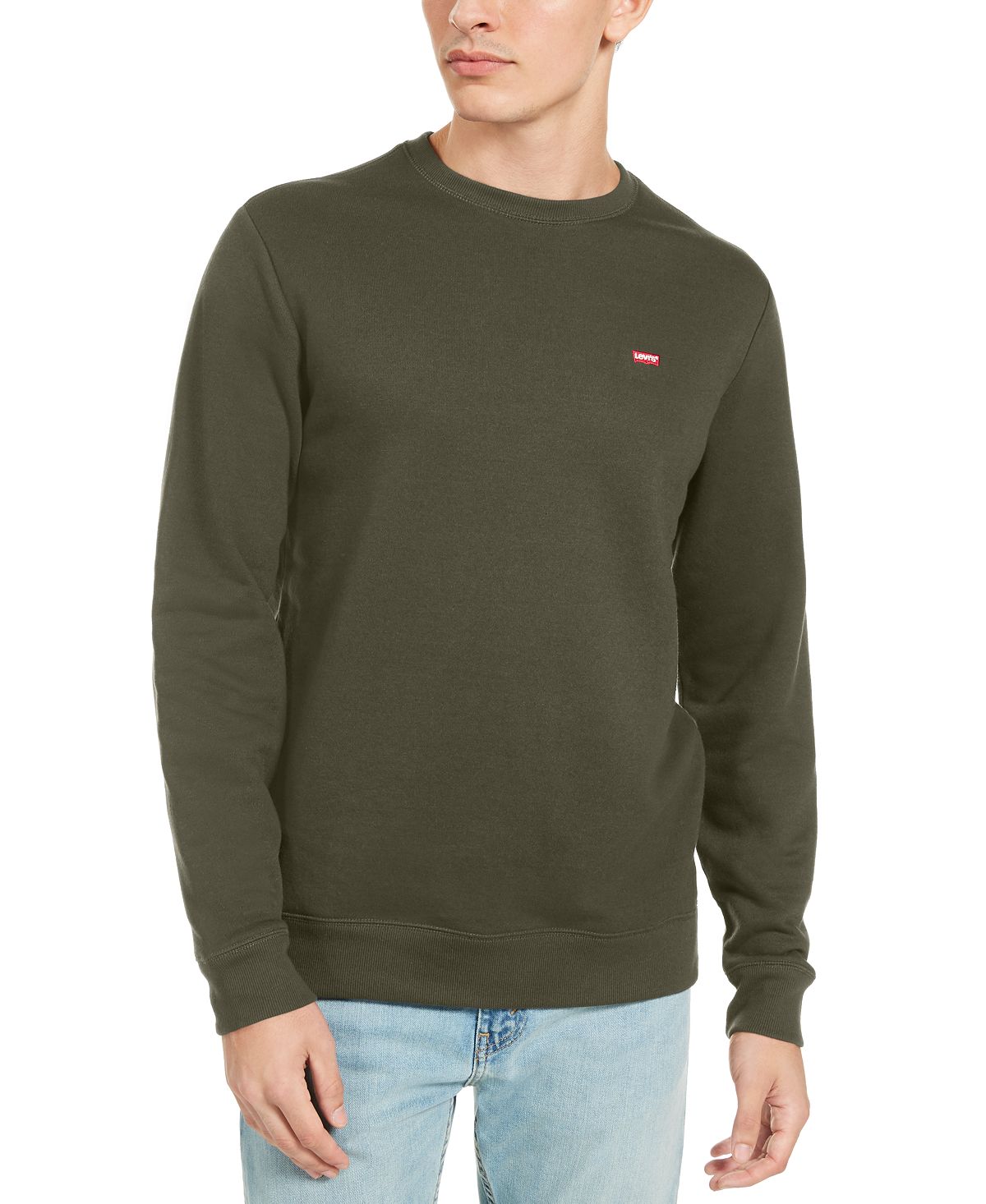 Levi's Bailey Logo Crew-neck Sweatshirt Olive Night