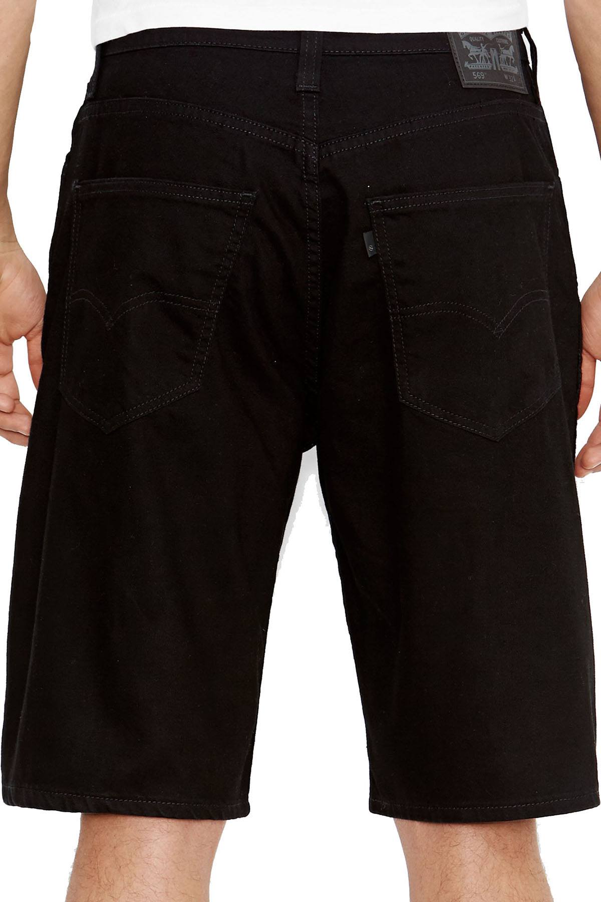 Levi's Black 569 Line-8 Loose Straight-Fit 3D Short