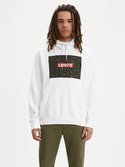 Levi's Box Tab Leopard Fill Pullover Hoodie White thumbnail 1