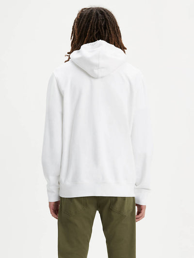 Levi's Box Tab Leopard Fill Pullover Hoodie White