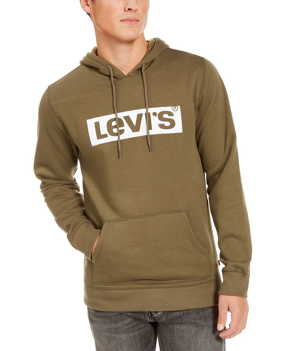 Levi's Burndlen Fleece Logo Hoodie Olive Night