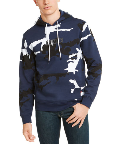Levi's Camouflage Logo Fleece Hoodie Dress Blues