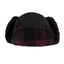 Levi's Canvas Trapper Hat With Plaid Sherpa Lining Black, Red