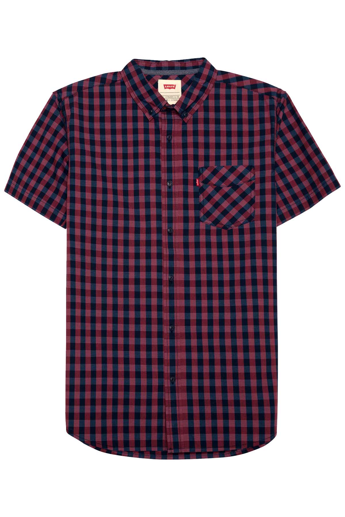 Levi's Cranberry Poplin Check Shirt
