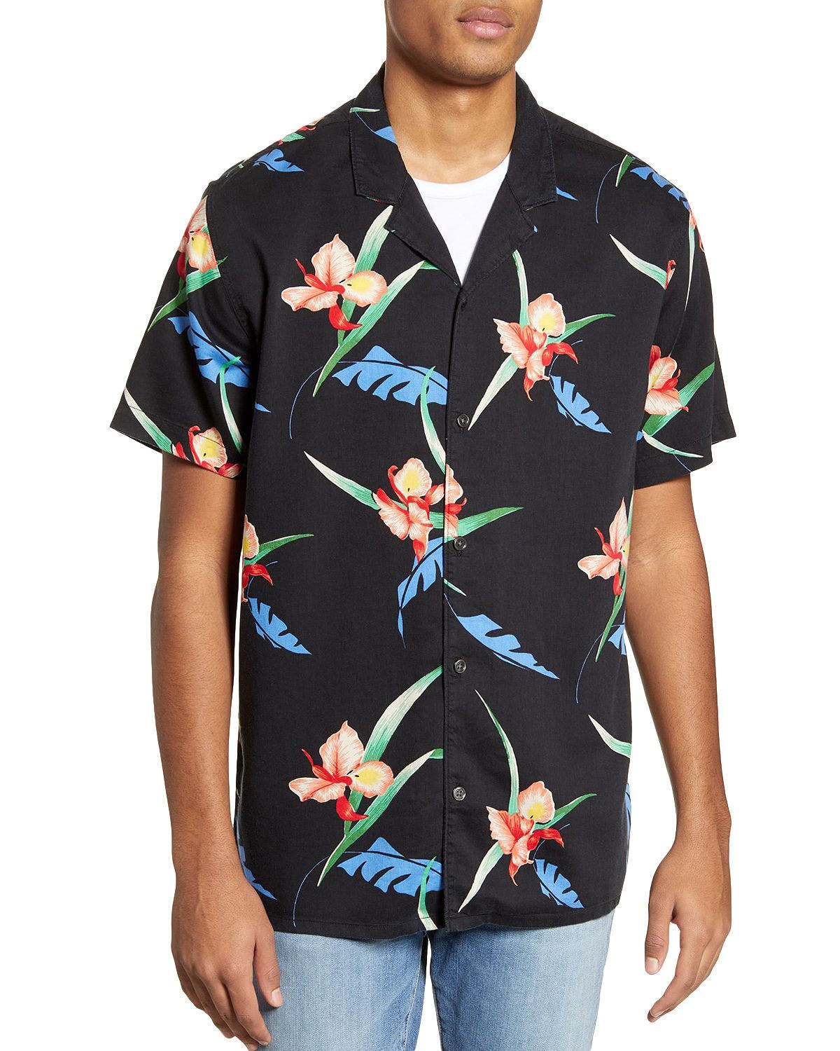 Levi's Cubano Andres Printed Regular Fit Camp Shirt Andres Caviar