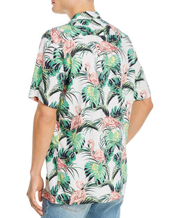 Levi's Cubano Tropical Flamingo Print Slim Fit Camp Shirt Flamingo Leaf thumbnail 2
