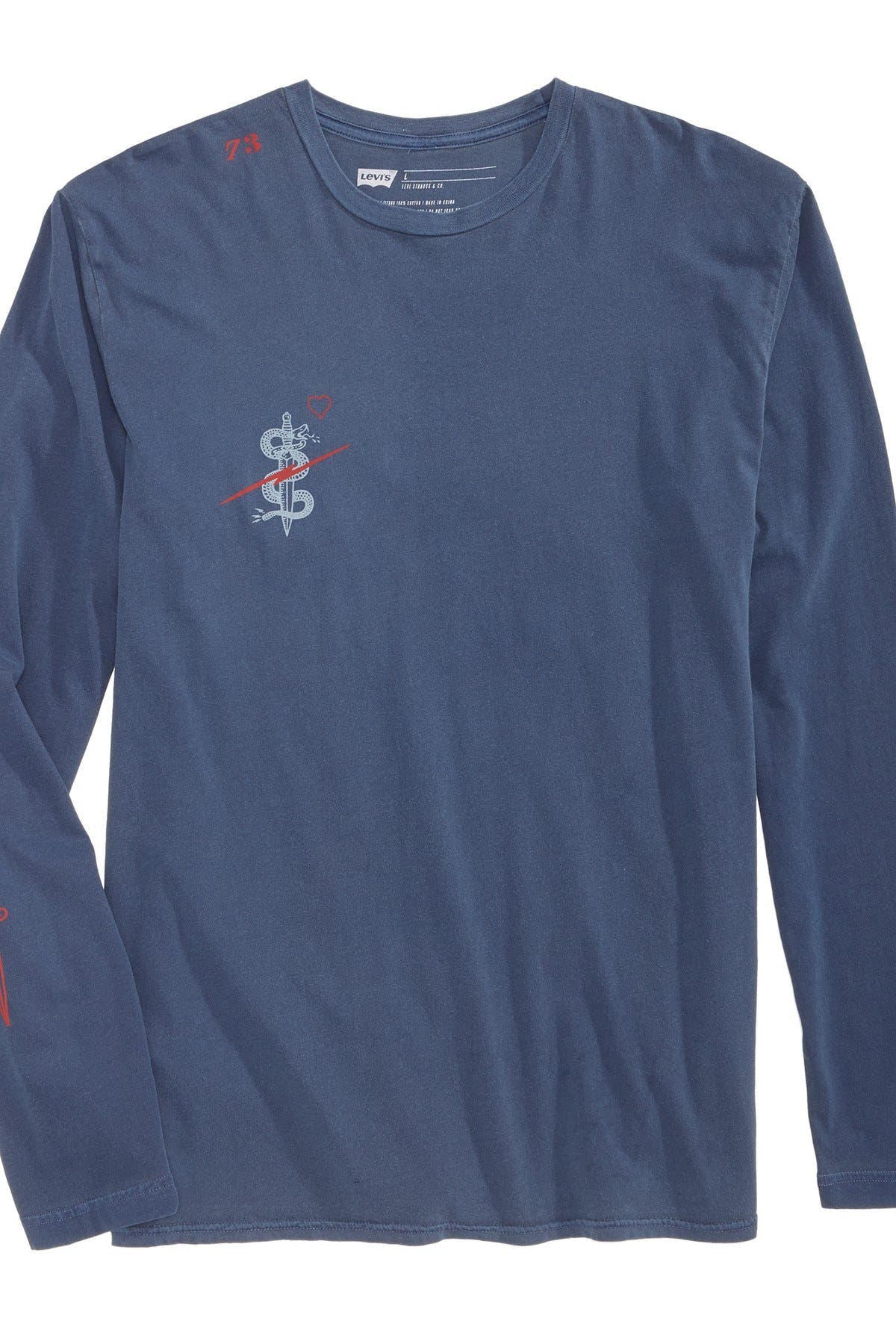 Levi's Dress Blue Long-sleeve Afogado T-shirt