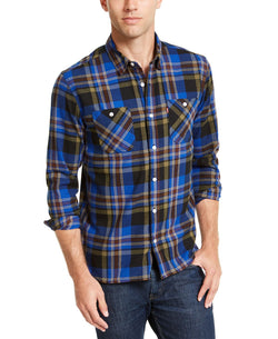 Levi's Dual Pocket Plaid Flannel Shirt Caviar thumbnail 1