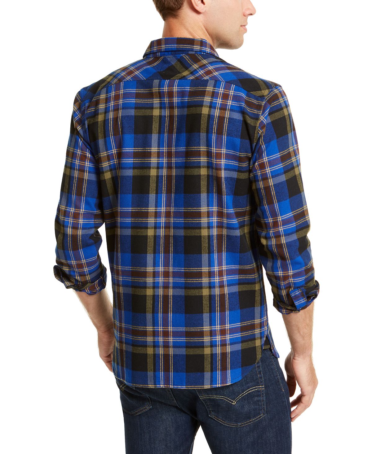 Levi's Dual Pocket Plaid Flannel Shirt Caviar