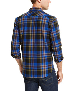 Levi's Dual Pocket Plaid Flannel Shirt Caviar thumbnail 2