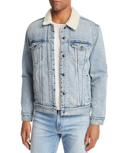 Levi's Faux Shearling Lined Denim Trucker Jacket Stronebridge thumbnail 1
