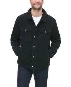 Levi's Fleece-lined Corduroy Trucker Jacket Black thumbnail 1