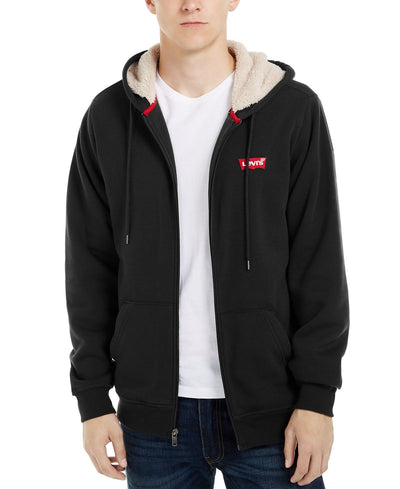 Levi's Fleece-lined Zip-front Hoodie Caviar