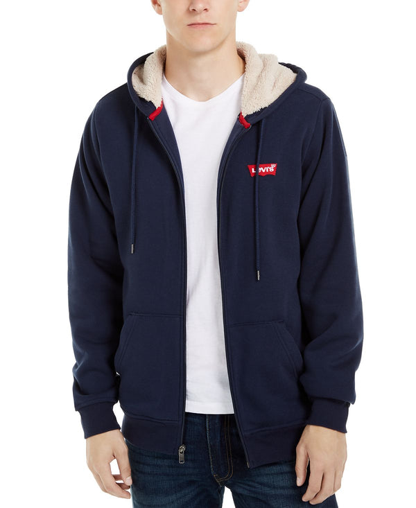 Levi's Fleece-lined Zip-front Hoodie Dress Blues