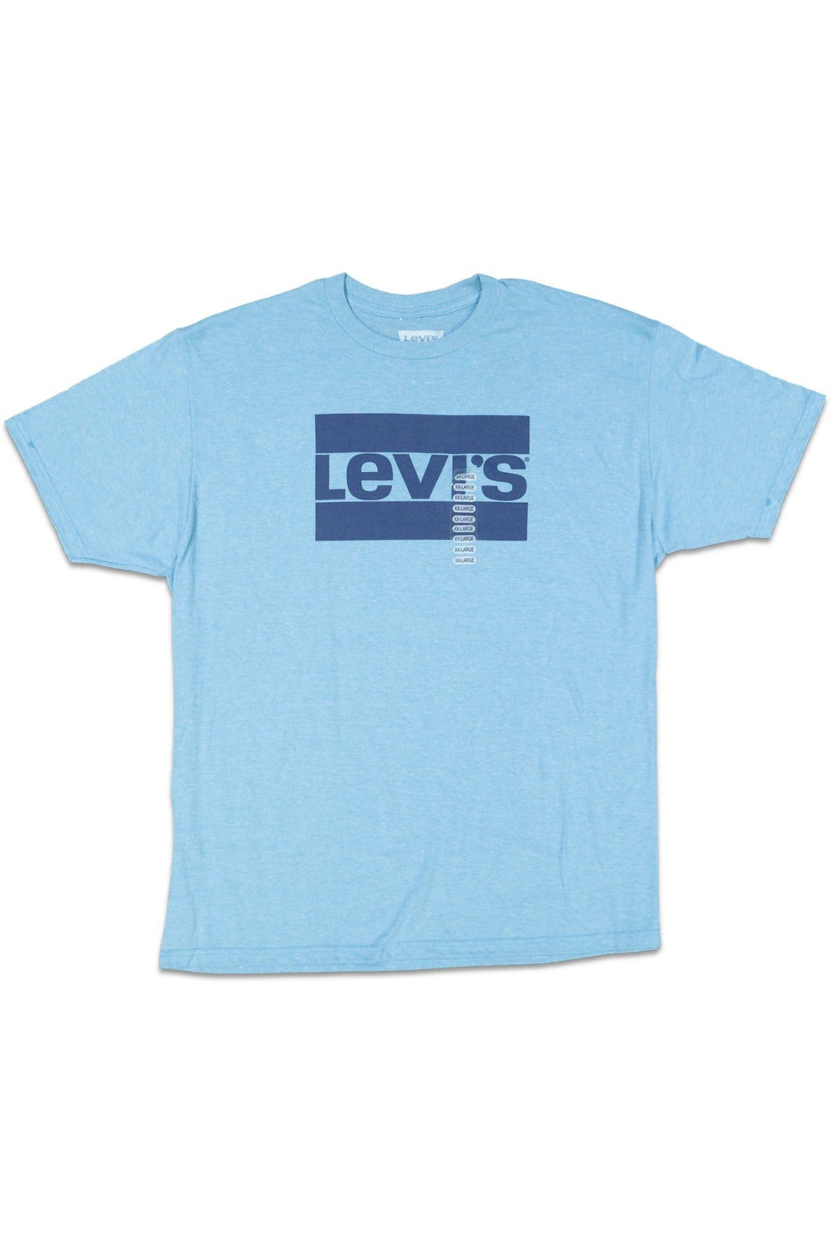 Levi's Graphic-print T-shirt Sky Blue Heather With Blue Print