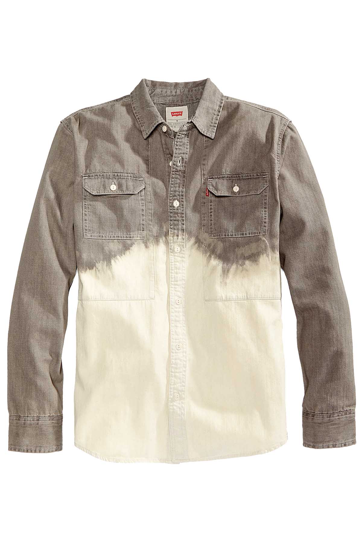Levi's Grey Bleach Dip Denim Shirt