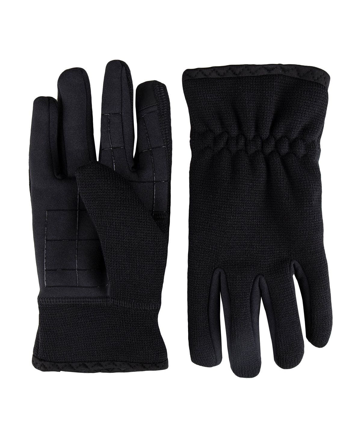 Levi's Heathered Knit Texting Gloves With Stretch Palm Black