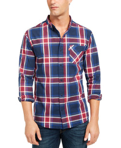 Levi's Large Plaid Button-down Shirt Dress Blue thumbnail 1