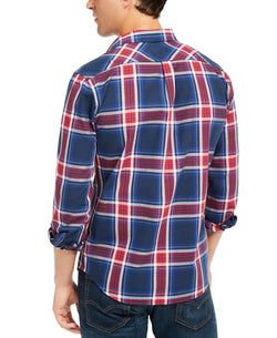 Levi's Large Plaid Button-down Shirt Dress Blue thumbnail 2