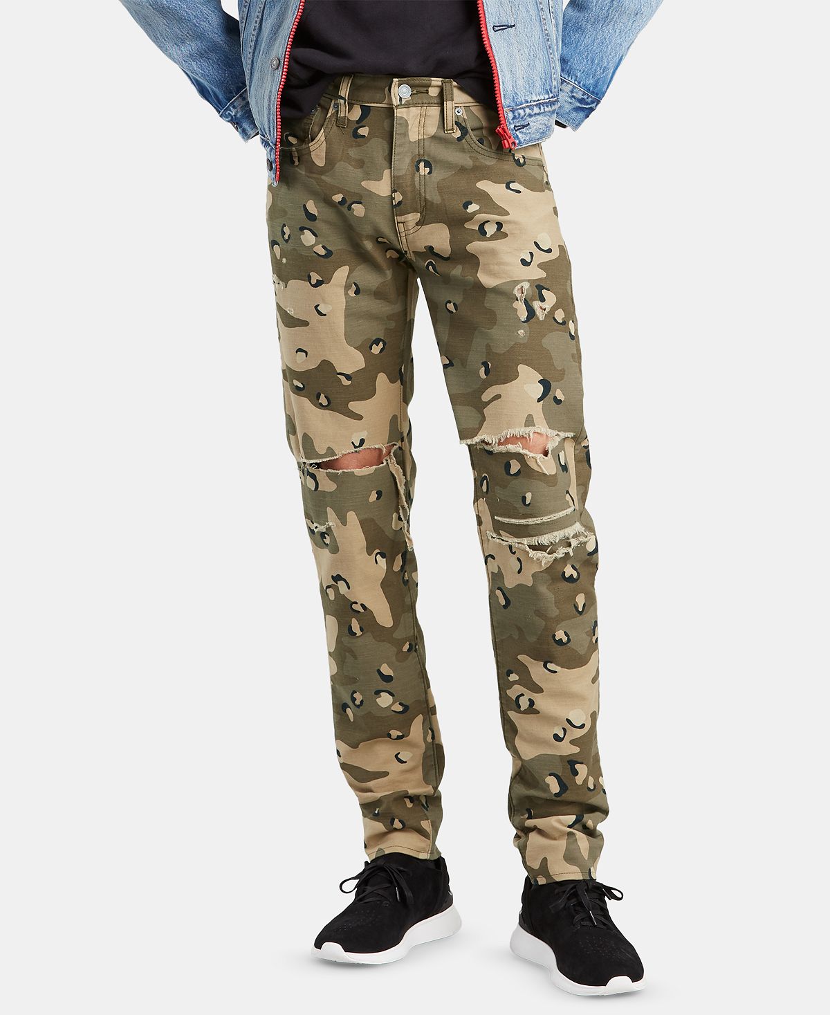 Levi's Leopard Camo Tapered Fit Lo Ball Stacked Jeans Leopard Camo