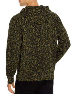 Levi's Leopard Print Logo Graphic Hooded Sweatshirt Cheetah Olive thumbnail 2