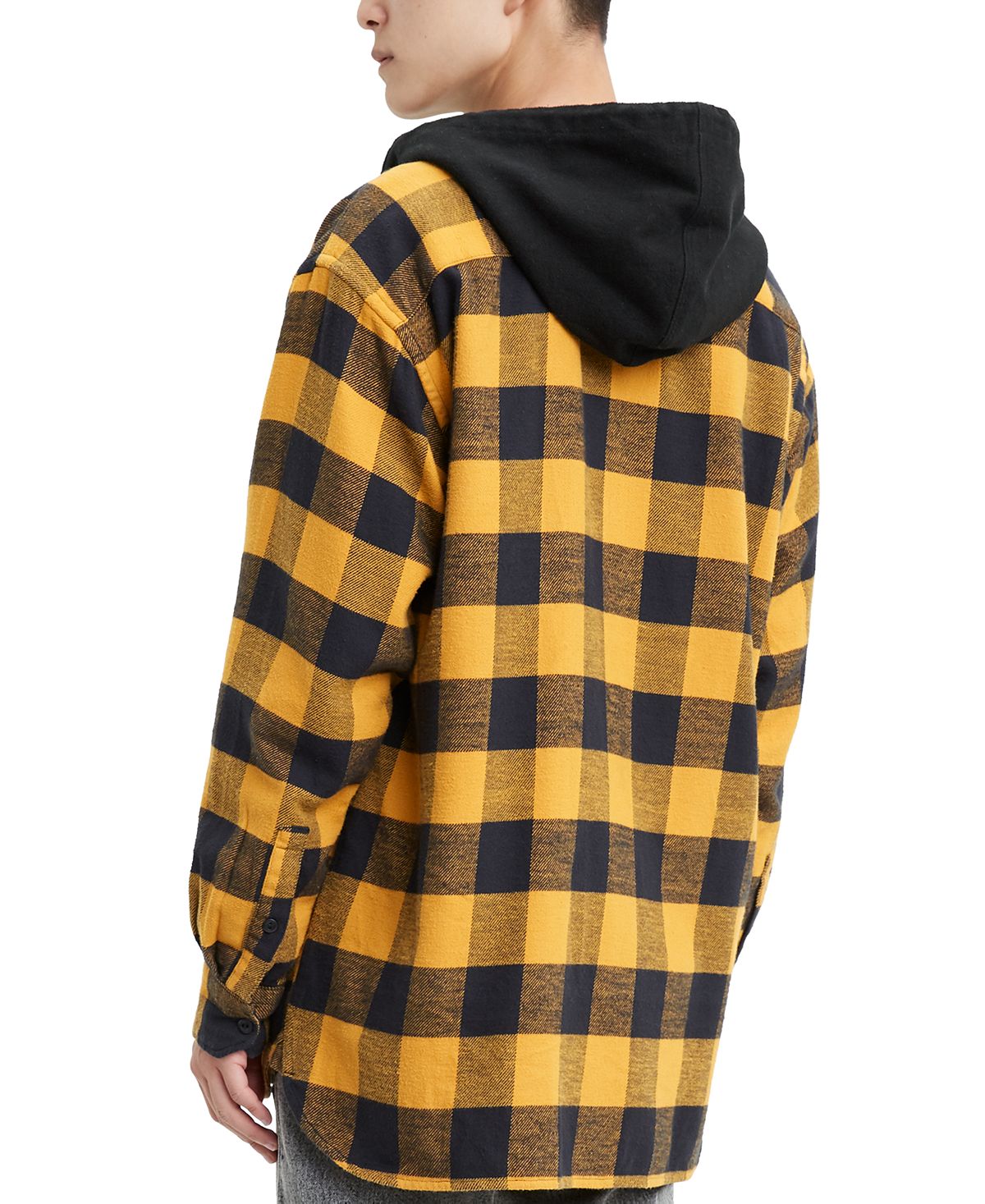Levi's Limited Collection Buffalo Plaid Hooded Work Shirt Gibbon Coastal Gold