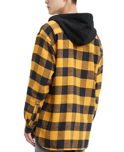 Levi's Limited Collection Buffalo Plaid Hooded Work Shirt Gibbon Coastal Gold thumbnail 2