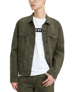 Levi's Limited Collection Cotton Canvas Trucker Jacket Mineral Black Serpent thumbnail 1