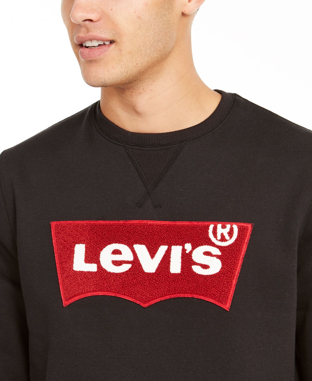Levi's Logo Graphic Crewneck Sweatshirt Caviar