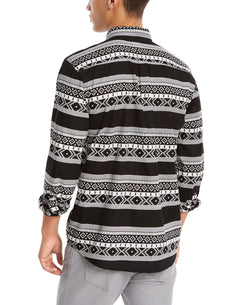 Levi's Norte Regular-fit Geo-stripe Shirt Caviar thumbnail 2
