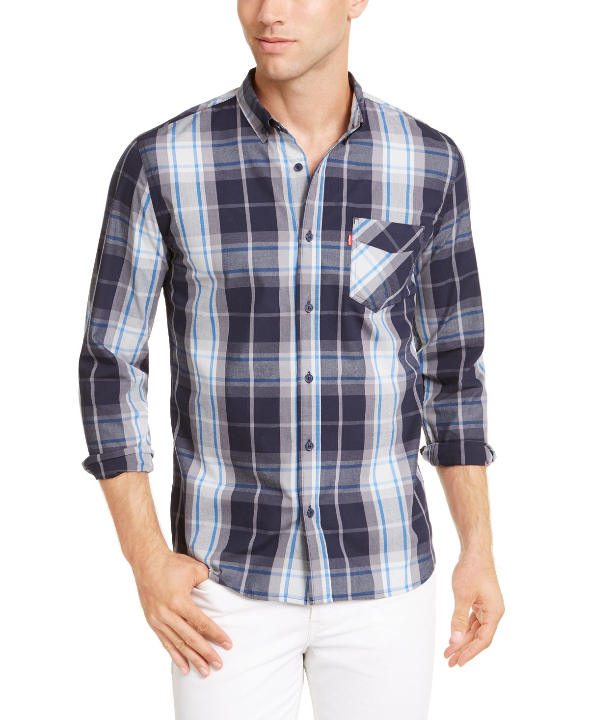 Levi's Osaka Woven Plaid Shirt Campanula