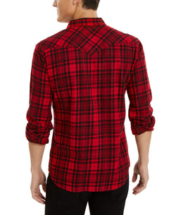 Levi's Plaid Flannel Shirt Crimson thumbnail 2