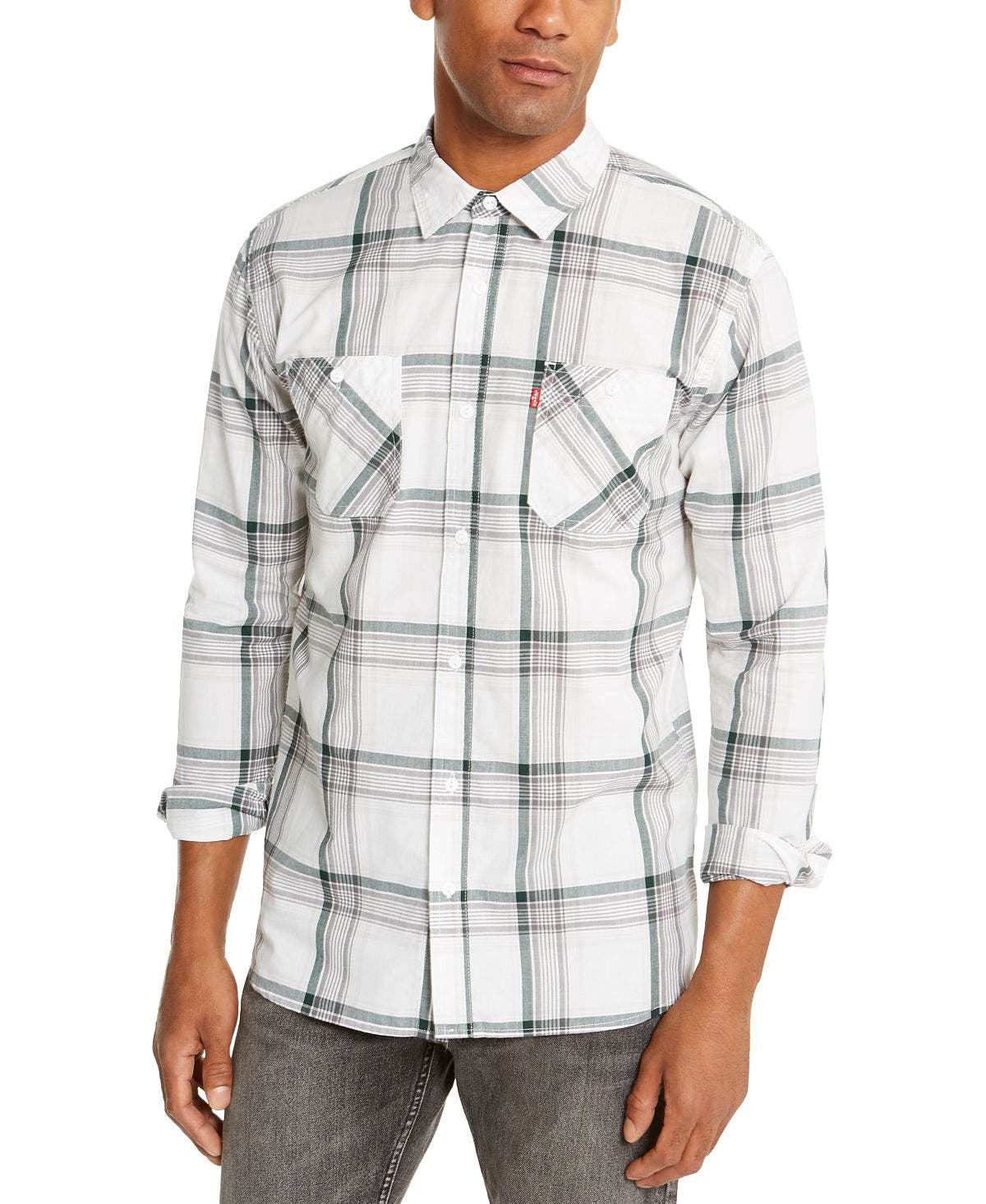 Levi's Remick Plaid Shirt Marshmallow