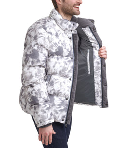 Levi's Stand Collar Quilted Puffer Jacket Tye Dye thumbnail 3