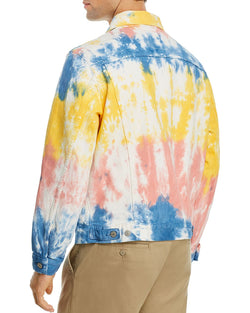 Levi's Vintage Tie-dyed Regular Fit Denim Trucker Jacket White Multi thumbnail 2