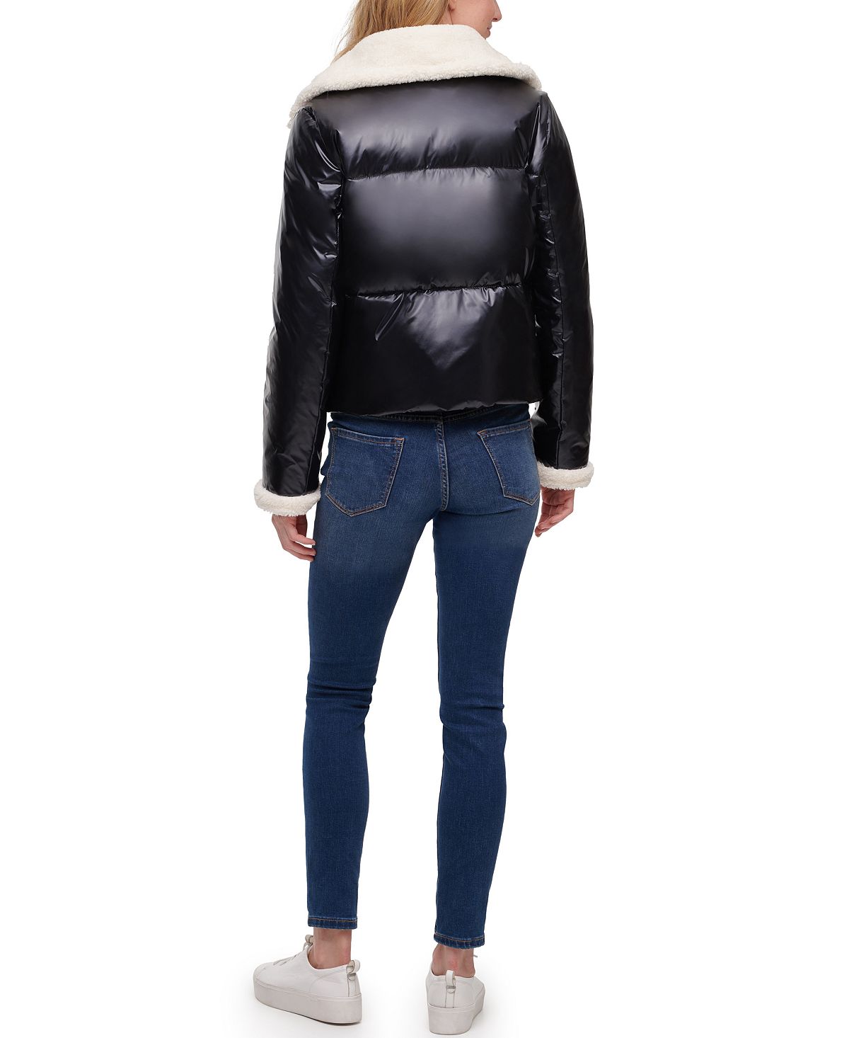 Levi's faux-sherpa-lined Puffer Jacket Black Watch Plaid