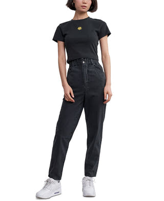 Levi's high-rise Paperbag-waist Tapered Cotton Jeans Dial It Bl