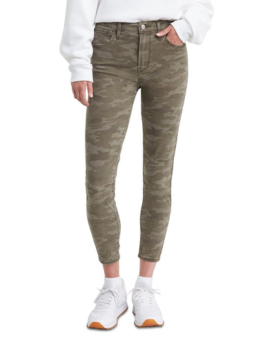 Levi's wo 720 Cropped Super-skinny Jeans Hypersoft Tamburitza Green Camo