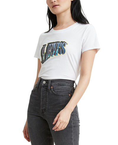 Levi's wo Graphic T-shirt Postcard Serif White+