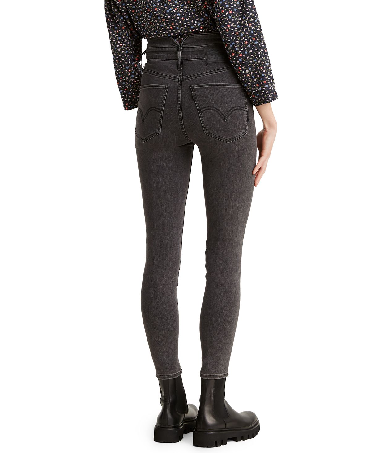 Levi's wo Mile High Extended Waist Band Jeans Cross Your Fingers