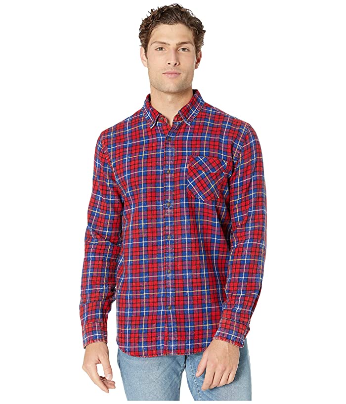Levis Mondy Plaid Long Sleeve Western Flannel Shirt Red