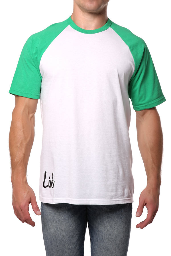 Lick Green Cotton Contrast Tee