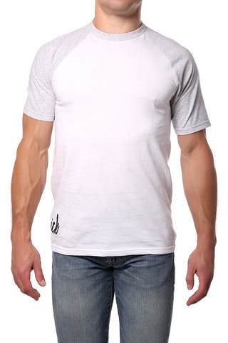 Lick Light Heather-Grey Cotton Contrast Tee