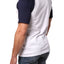 Lick Navy-Blue Cotton Contrast Tee