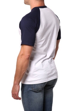 Lick Navy-Blue Cotton Contrast Tee thumbnail 2
