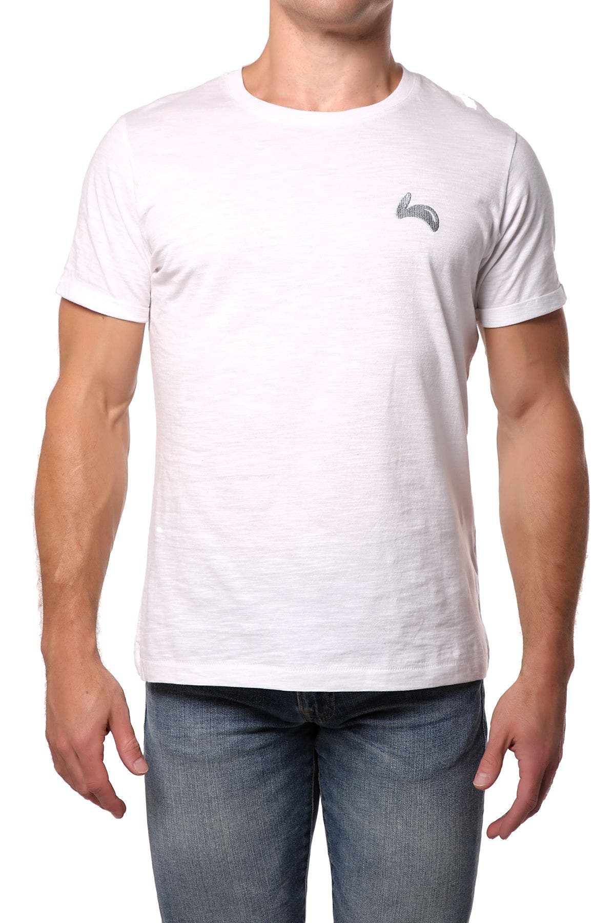 Lick White Embroidered Logo Tee
