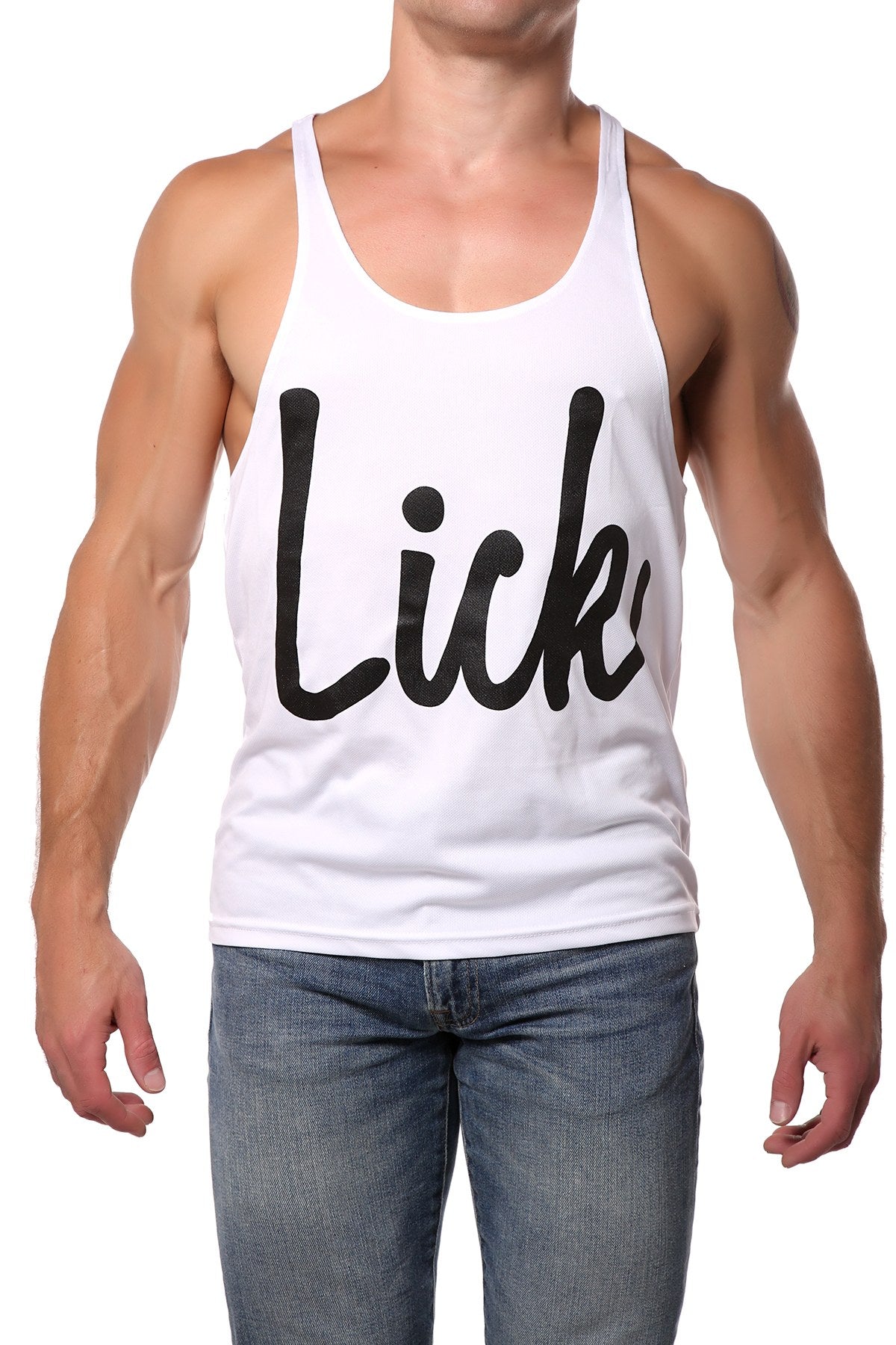 Lick White Graphic Tank
