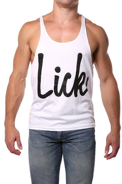 Lick White Graphic Tank thumbnail 1