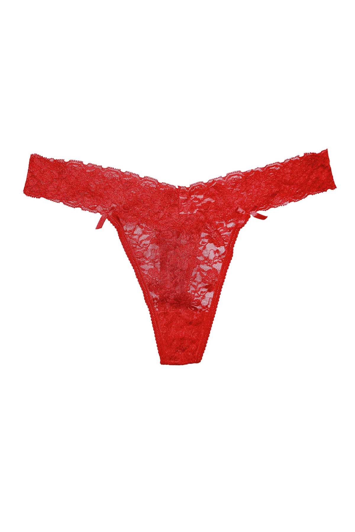 Linda Hartman PLUS Ruby-Red Lace Thong